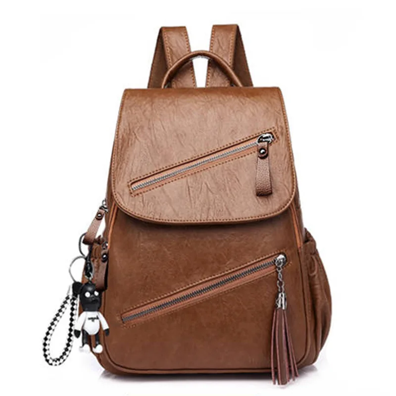 Women Luxury brand larger capacity Pu soft leather tassel Multi-zipper college backpack school bag for girls
Women Luxury brand larger capacity Pu soft leather tassel Multi-zipper college backpack school bag for girls