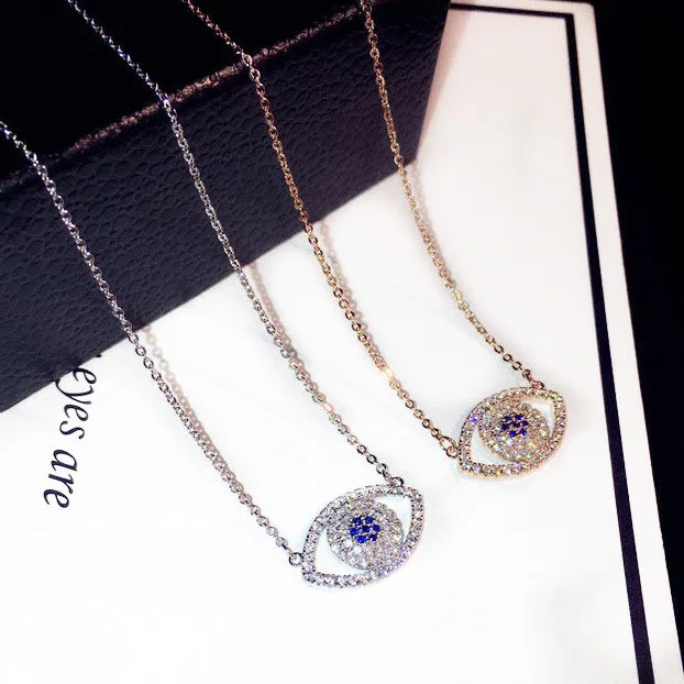 Luxury Real Gold Plating Fully Iced Out Eye Pendant Necklace Rhinestone Crystal Lucky Eye Necklace, Picture color
Luxury Real Gold Plating Fully Iced Out Eye Pendant Necklace Rhinestone Crystal Lucky Eye Necklace, Picture color