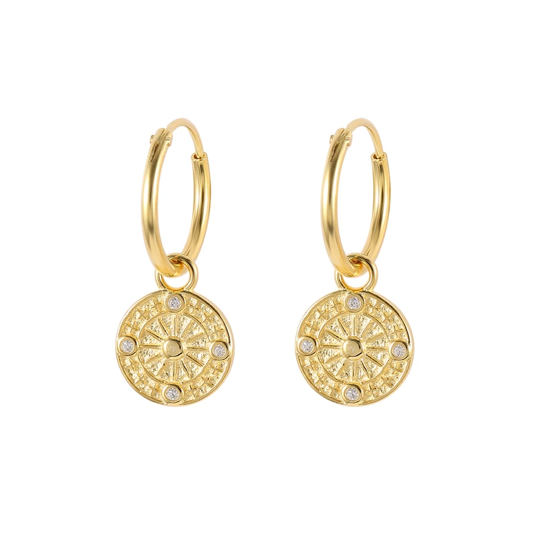 ROXI S925 sterling silver 18k gold plated Bohemia Hip hop moon stars big medal coin pendant earrings
ROXI S925 sterling silver 18k gold plated Bohemia Hip hop moon stars big medal coin pendant earrings