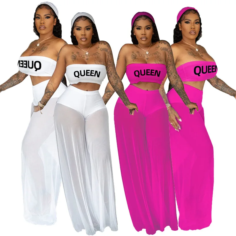 Wholesale custom women mesh two piece pants set women sets wide leg pants two piece off shoulder set bikers short
Wholesale custom women mesh two piece pants set women sets wide leg pants two piece off shoulder set bikers short