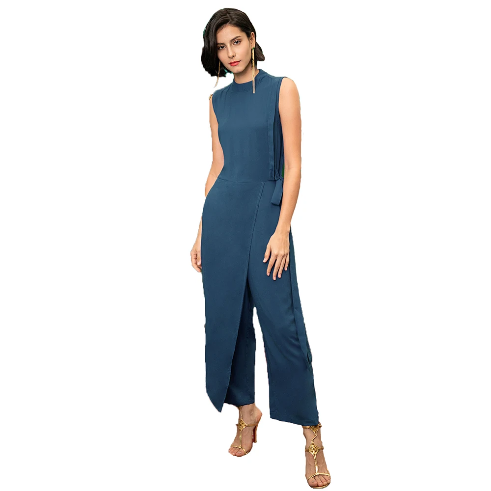 2021 summer luxury blue solid color sleeveless women's clothing bodysuit romper pants 1 piece casual women jumpsuit for ladies
2021 summer luxury blue solid color sleeveless women's clothing bodysuit romper pants 1 piece casual women jumpsuit for ladies
