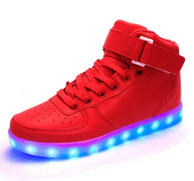 Classic Style High Top Rechargeable Led Light Shoes For Men And Women, Black, white, red
Classic Style High Top Rechargeable Led Light Shoes For Men And Women, Black, white, red