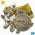 Factory Custom 1 2 side Metal Heart Shaped 5K Running chocolate Magnet Medal