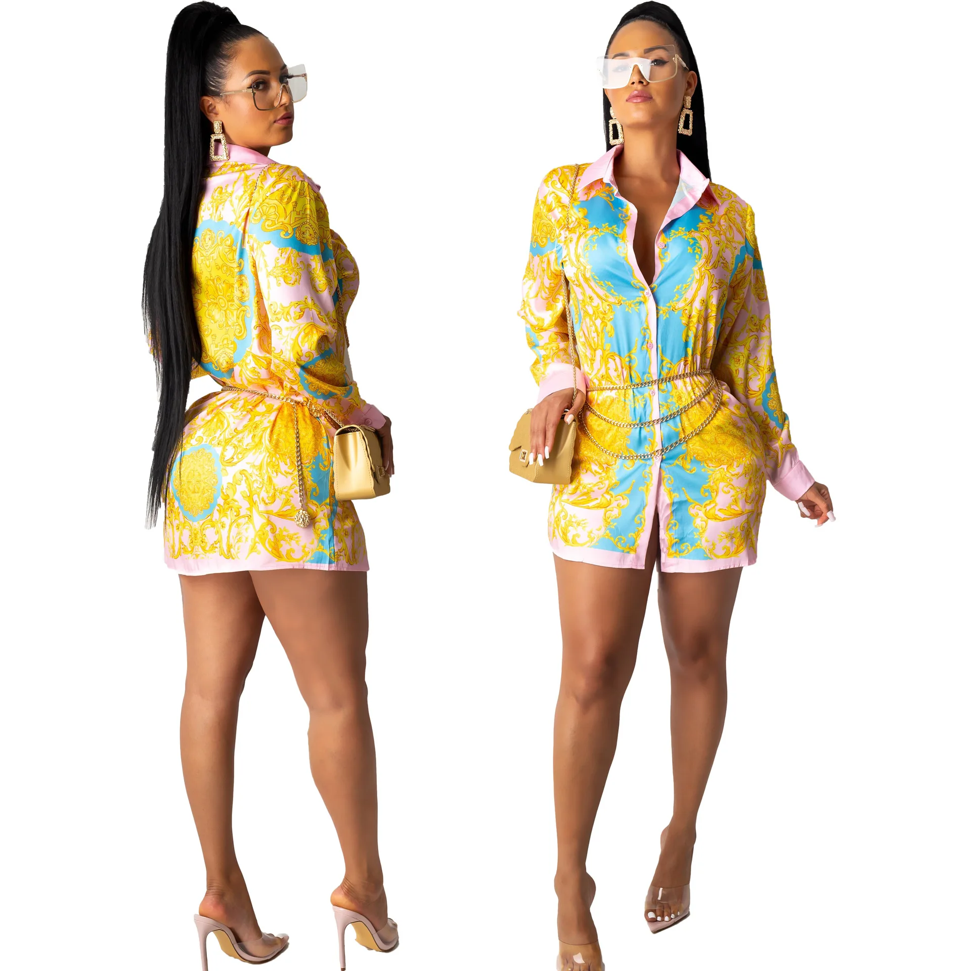 New Spring Autumn Women Long Sleeve Shirt High Quality Retro Print Runway Shirt Casual Women Tops bluzki damskie
New Spring Autumn Women Long Sleeve Shirt High Quality Retro Print Runway Shirt Casual Women Tops bluzki damskie