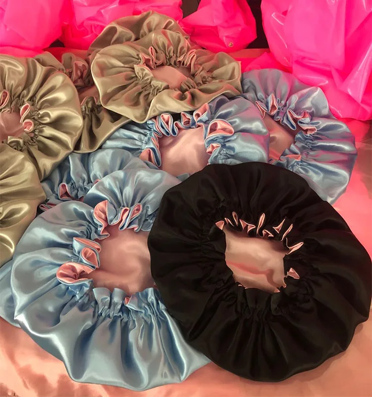 Hot sale Amazon new design bonnet silk and satin soft premium satin sleeping hat bonnet, Customized color
Hot sale Amazon new design bonnet silk and satin soft premium satin sleeping hat bonnet, Customized color