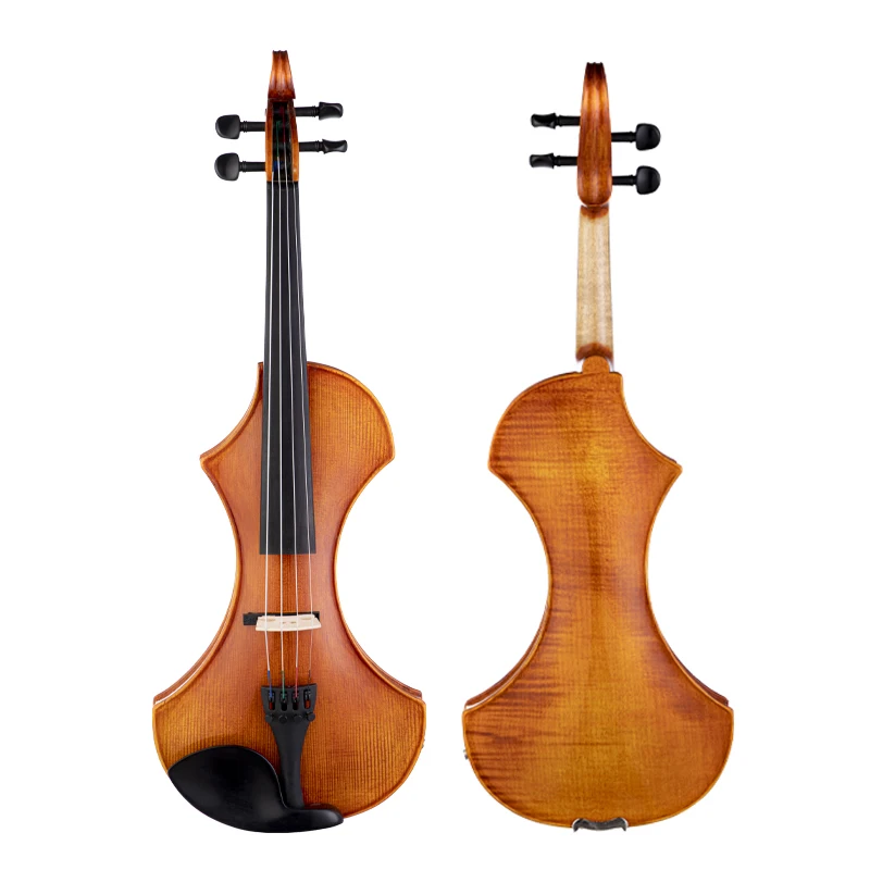 

New design advance herramienta para classical music with case bow electric violin, Carbon fiber pattern surface
