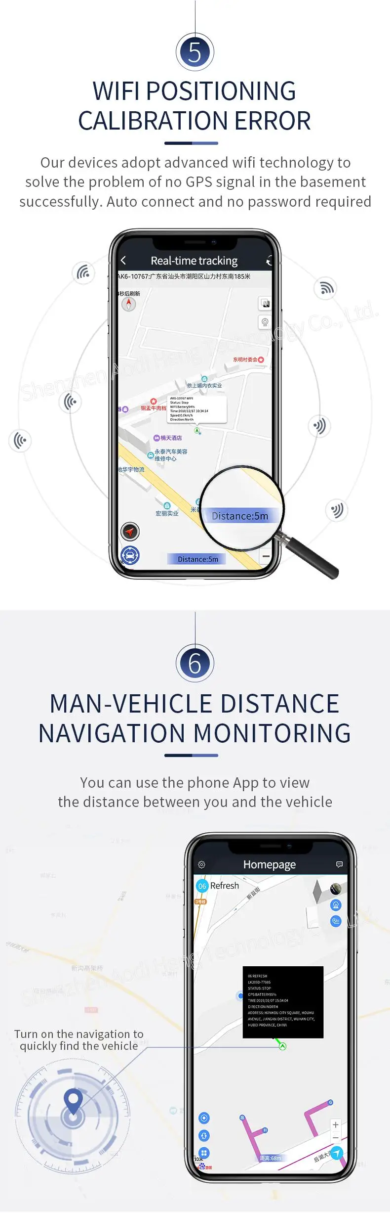 Long time tracking waterproof GPS car tracking with alarm system for vehicle tracker APP monitoring