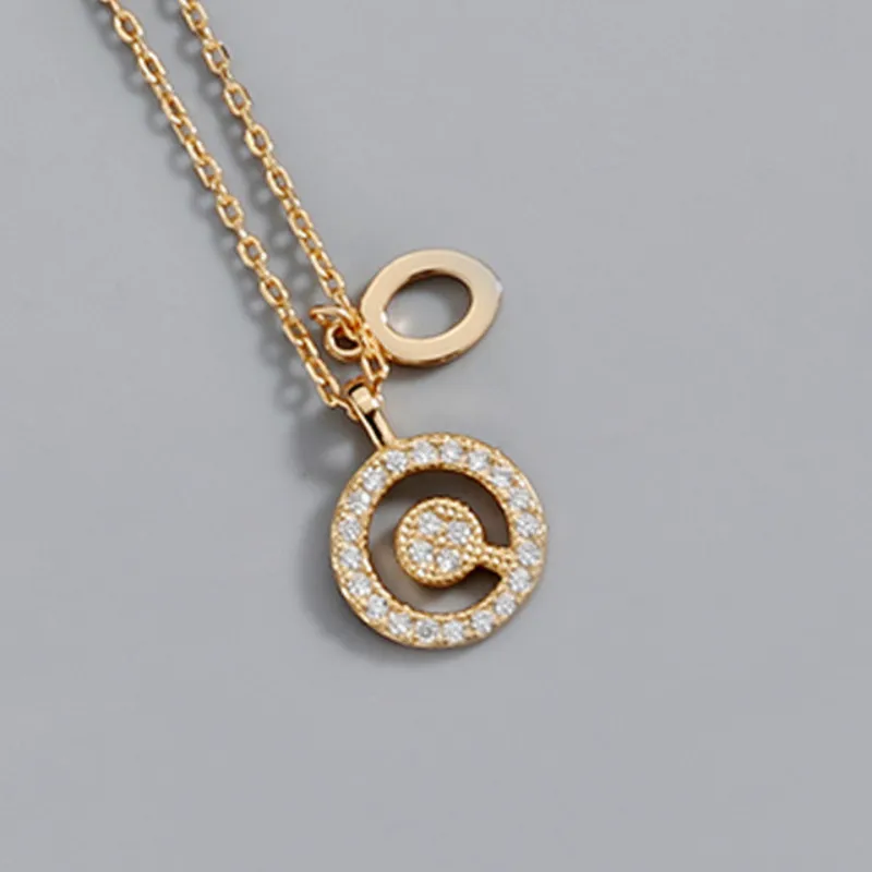 New design 925 sterling silver jewelry initial pendant necklace zircon crystal coin alphabet letter initial necklace, As pic
New design 925 sterling silver jewelry initial pendant necklace zircon crystal coin alphabet letter initial necklace, As pic