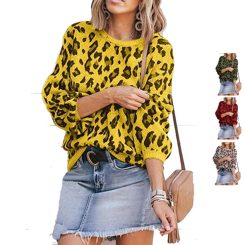 factory cheap oversize leopard print jacquard knit pullover sweater womens lantern sleeve casual blouse female
factory cheap oversize leopard print jacquard knit pullover sweater womens lantern sleeve casual blouse female