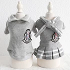 School Style Dog Fashion Couple Clothes Matching Male Female Dog Clothes Outdoor Pet Clothes