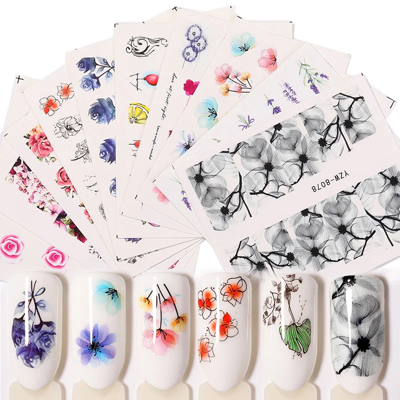 1 Sheet Nail Water Decals Transfer Stickers Flower and cutting papel Mixed Patterns Colorful Nail Art DIY Design Decorations
1 Sheet Nail Water Decals Transfer Stickers Flower and cutting papel Mixed Patterns Colorful Nail Art DIY Design Decorations