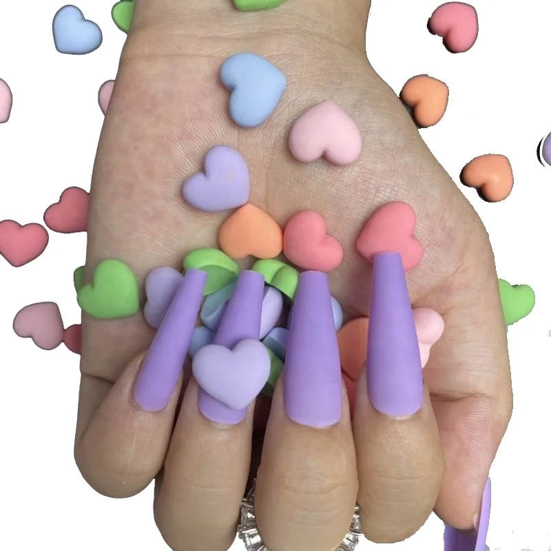 50pcs/bag Jewelry Japanese Style Three-dimensional DIY Nail Candy Color Frosted Effect Love Heart Art Nail, Picture
50pcs/bag Jewelry Japanese Style Three-dimensional DIY Nail Candy Color Frosted Effect Love Heart Art Nail, Picture