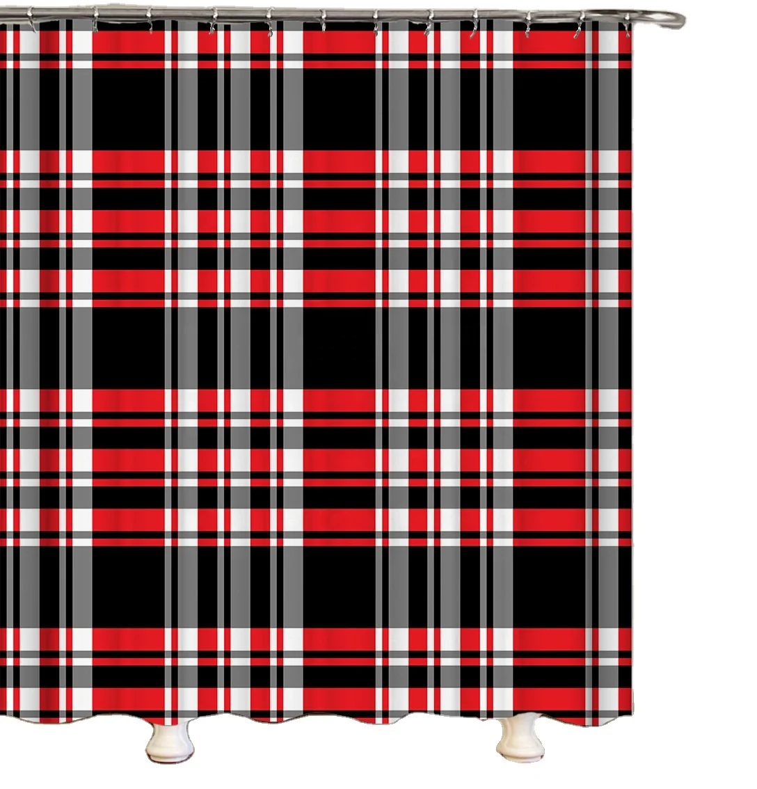 i@home custom design fabric personalized 3d black and red geometric printed waterproof shower curtain, Picture
i@home custom design fabric personalized 3d black and red geometric printed waterproof shower curtain, Picture