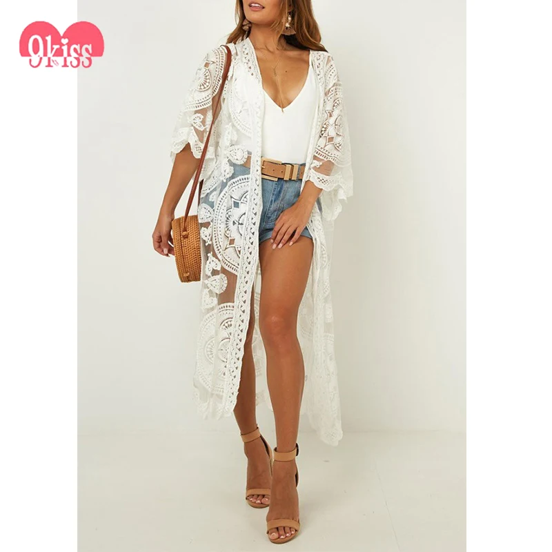 Summer Newly Design Plus Size Swimwear Lace Mesh Bikini Cover Up Cardigan Dress Beach Blouse Pure Color White Beachwear, 36 colors in total
Summer Newly Design Plus Size Swimwear Lace Mesh Bikini Cover Up Cardigan Dress Beach Blouse Pure Color White Beachwear, 36 colors in total