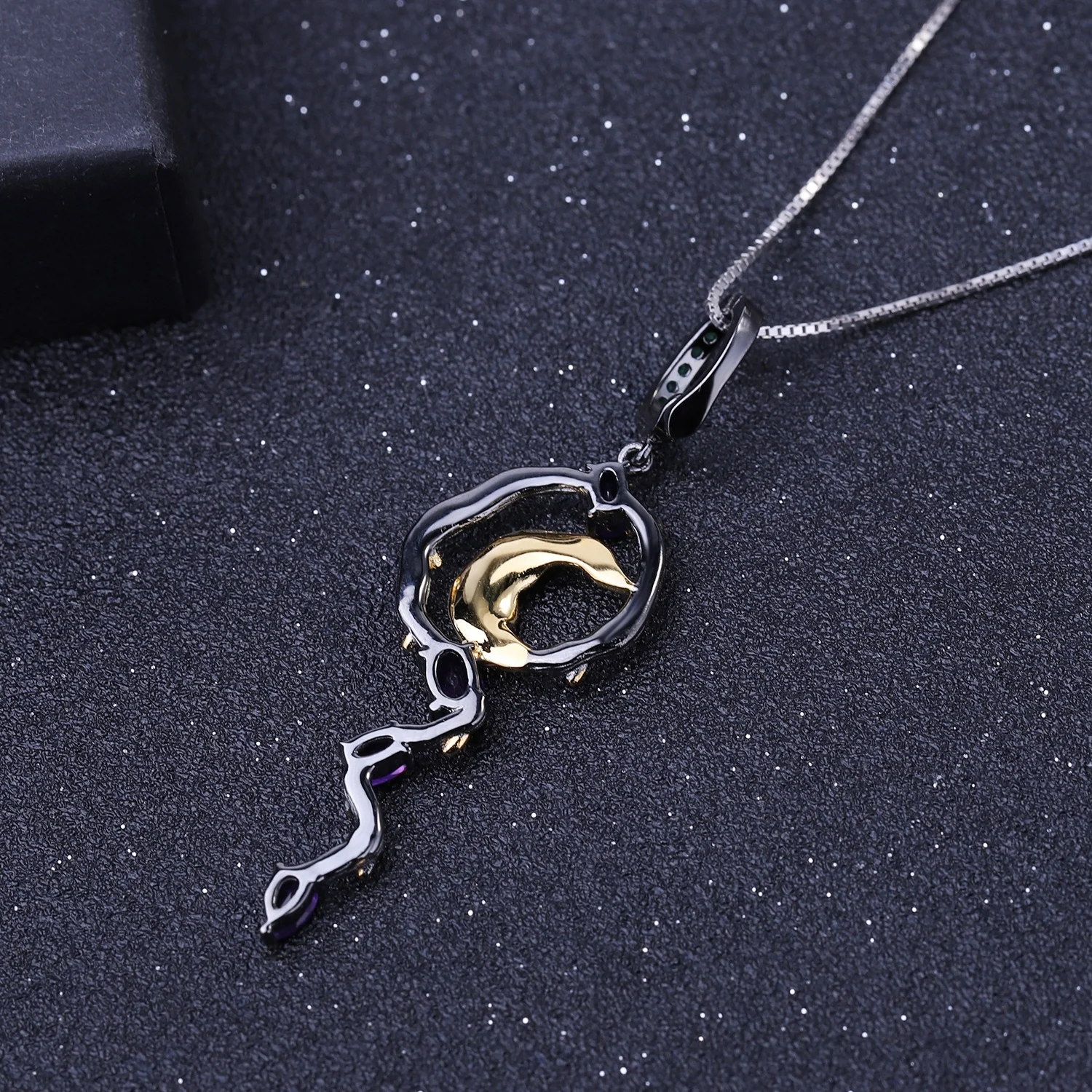 Abiding Jewelry 925 Sterling Silver Moon Pendant Necklace for Women Natural Amethyst Gemstone Silver Jewelry
Abiding Jewelry 925 Sterling Silver Moon Pendant Necklace for Women Natural Amethyst Gemstone Silver Jewelry