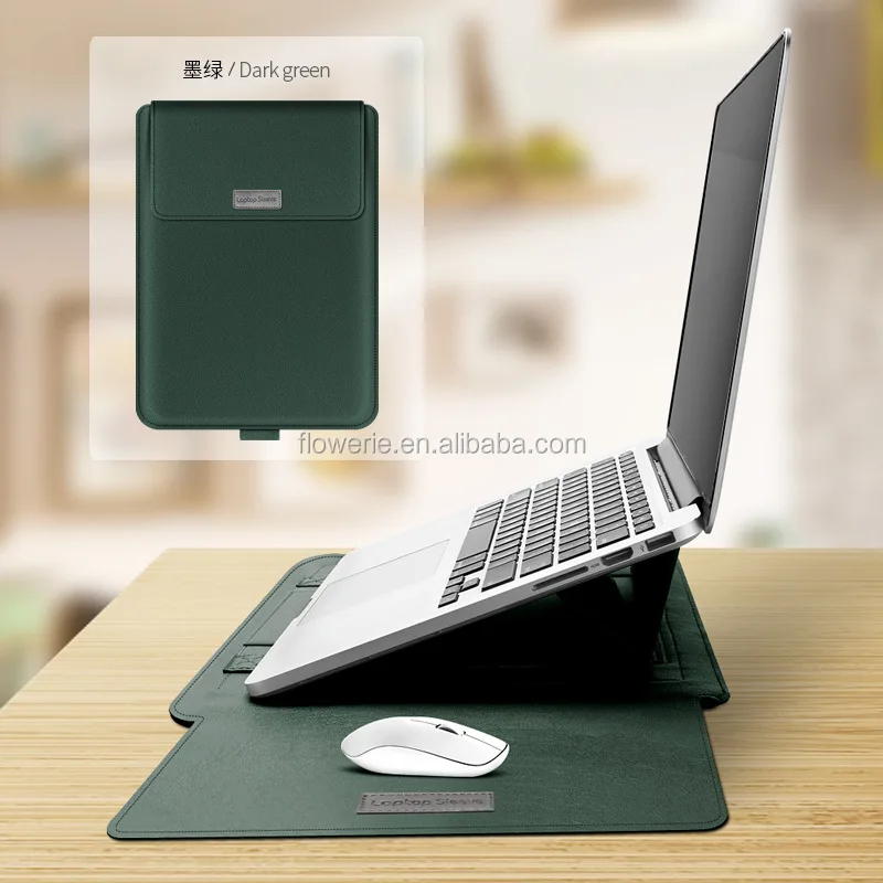 LB2020046 Custom 13 Inch 14 Inch 15 Inch Waterproof PU Leather Laptop Sleeve With Stand, Brown/green/blue/black or customized color
LB2020046 Custom 13 Inch 14 Inch 15 Inch Waterproof PU Leather Laptop Sleeve With Stand, Brown/green/blue/black or customized color
