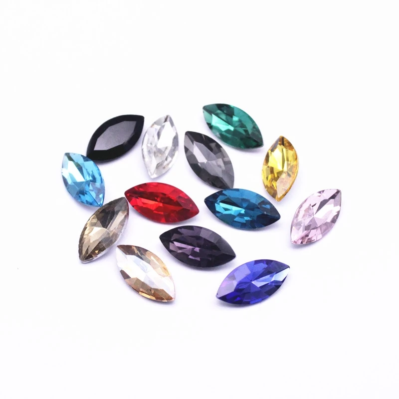 Hot sale colorful glass diamond DIY accessories culet horse eye shining rhinestones factory direct sales, Colors
Hot sale colorful glass diamond DIY accessories culet horse eye shining rhinestones factory direct sales, Colors