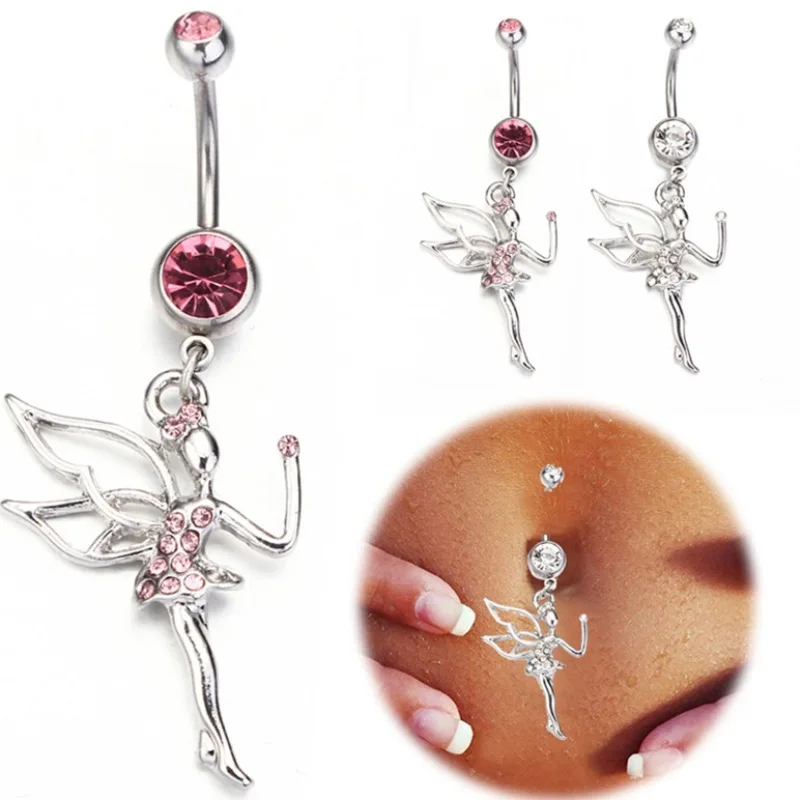 Wholesale Angel Navel Ring Stainless Steel Angel Pendant Belly Ring Body Piercing Jewelry Fairy Angel Wing Belly Button Ring
Wholesale Angel Navel Ring Stainless Steel Angel Pendant Belly Ring Body Piercing Jewelry Fairy Angel Wing Belly Button Ring