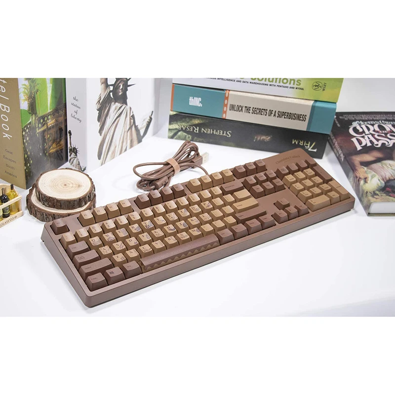 SeenDa Chocolate Cubes 104 Keys Mechanical Keyboard with Cherry MX Switch Thermal Sublimation Printing PBT Keycaps
SeenDa Chocolate Cubes 104 Keys Mechanical Keyboard with Cherry MX Switch Thermal Sublimation Printing PBT Keycaps