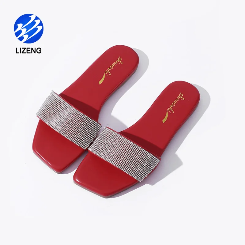 2021 Women's Flat Sandals Rhinestone Glitter Slide On Slipper For Dress Shoes, Black apricot red green yellow
2021 Women's Flat Sandals Rhinestone Glitter Slide On Slipper For Dress Shoes, Black apricot red green yellow