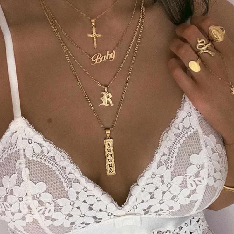 Multi Layered Chain Choker Letter Butterfly Cross Word Number Charm Necklaces For Women Trendy Necklace Vintage Jewelry
Multi Layered Chain Choker Letter Butterfly Cross Word Number Charm Necklaces For Women Trendy Necklace Vintage Jewelry