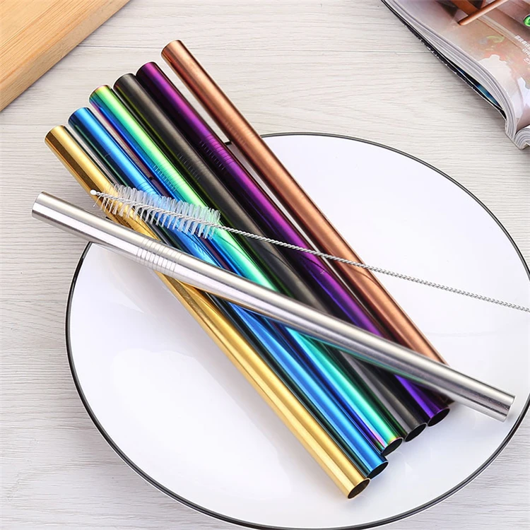 Wholesale Eco Friendly Recycle 12MM Custom 304 Stainless Steel Metal Straws, 7 colors
Wholesale Eco Friendly Recycle 12MM Custom 304 Stainless Steel Metal Straws, 7 colors