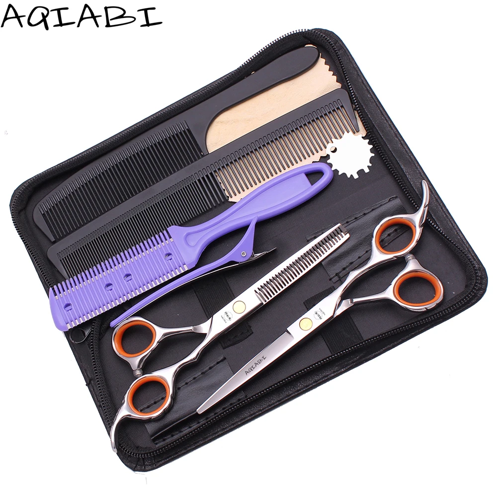 Scissors Hair 5.5" 6'' AQIABI Japanese 440C Hair Cutting Scissors Thinning Shears Barber Scissors Set A1009, Shiny
Scissors Hair 5.5" 6'' AQIABI Japanese 440C Hair Cutting Scissors Thinning Shears Barber Scissors Set A1009, Shiny