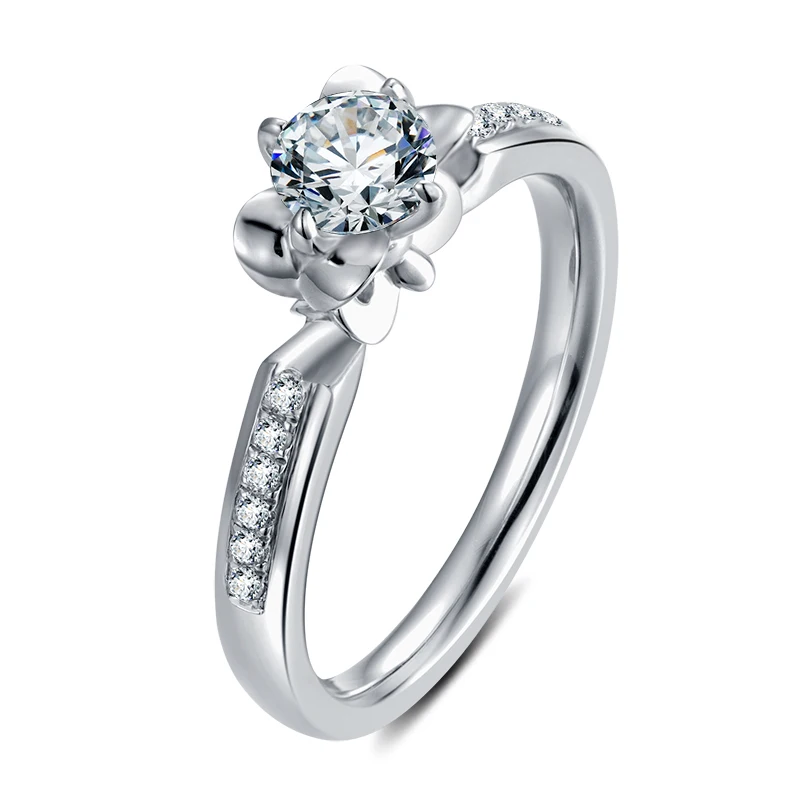 100% 925 Sterling Silver 0.5 Carat Round Cut Moissanite Ring for Women Flower Shaped Engagement Anniversary Rings Jewelry Gift
100% 925 Sterling Silver 0.5 Carat Round Cut Moissanite Ring for Women Flower Shaped Engagement Anniversary Rings Jewelry Gift
