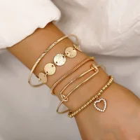2019NEW fashion creative retro simple bracelet, love pendant round piece bracelet set for women, factory jewelry wholesale
2019NEW fashion creative retro simple bracelet, love pendant round piece bracelet set for women, factory jewelry wholesale