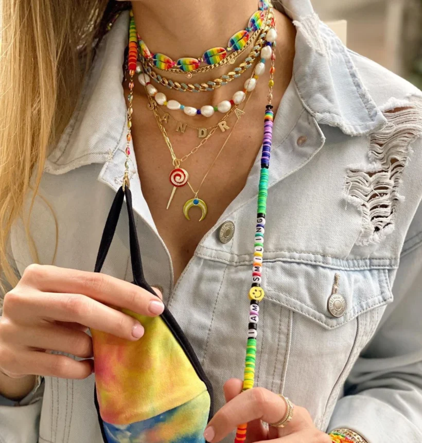 Fashion Sunglasses Chain for Women Anti Slip Reading Glasses colorful Beads Chian Eyewears Cord Holder Necklace Strap
Fashion Sunglasses Chain for Women Anti Slip Reading Glasses colorful Beads Chian Eyewears Cord Holder Necklace Strap