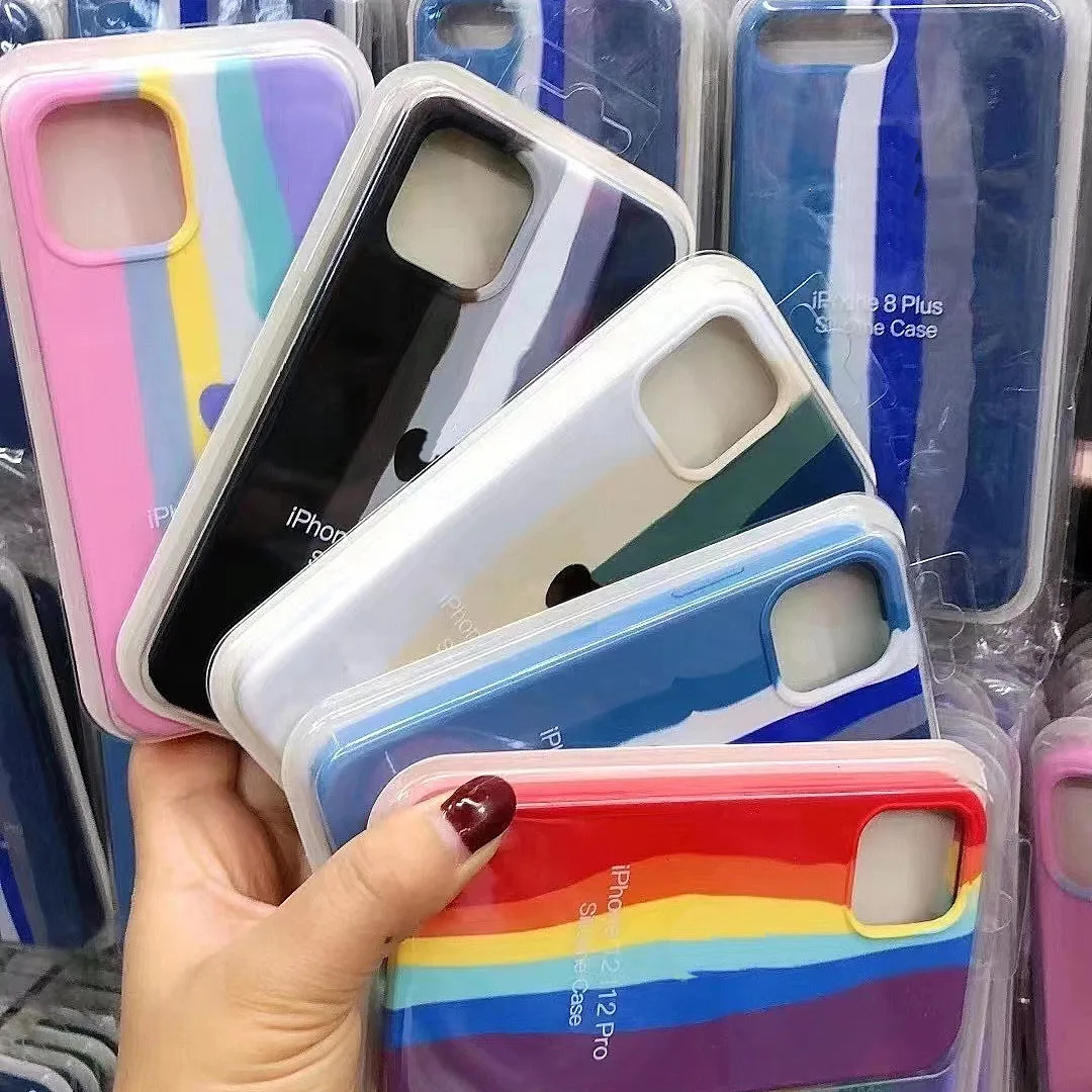 360 Full Covered Case For iPhone 12 Liquid Silicone Case Rainbox For iPhone 12 Mini Liquid Silicone Phone Case For 12 Pro Max, 5 colors
360 Full Covered Case For iPhone 12 Liquid Silicone Case Rainbox For iPhone 12 Mini Liquid Silicone Phone Case For 12 Pro Max, 5 colors