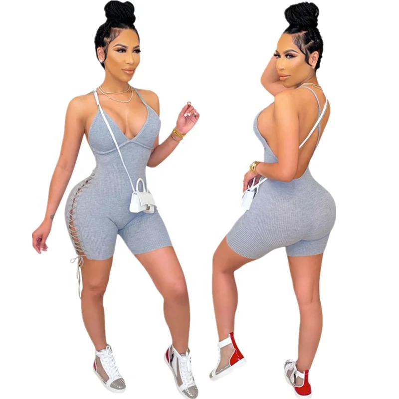 DLL Newest Summer Club Wear halter elastic strap sleeveless side bangdage one-piece Short playsuits bodysuit sexy jumpsuit women, As picture or customized make
DLL Newest Summer Club Wear halter elastic strap sleeveless side bangdage one-piece Short playsuits bodysuit sexy jumpsuit women, As picture or customized make
