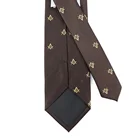 Tie Masonic Masonic Tie High Quality Handmade Brown Men 100% Silk Woven Jacquard Logo Fashion Custom Tie Masonic