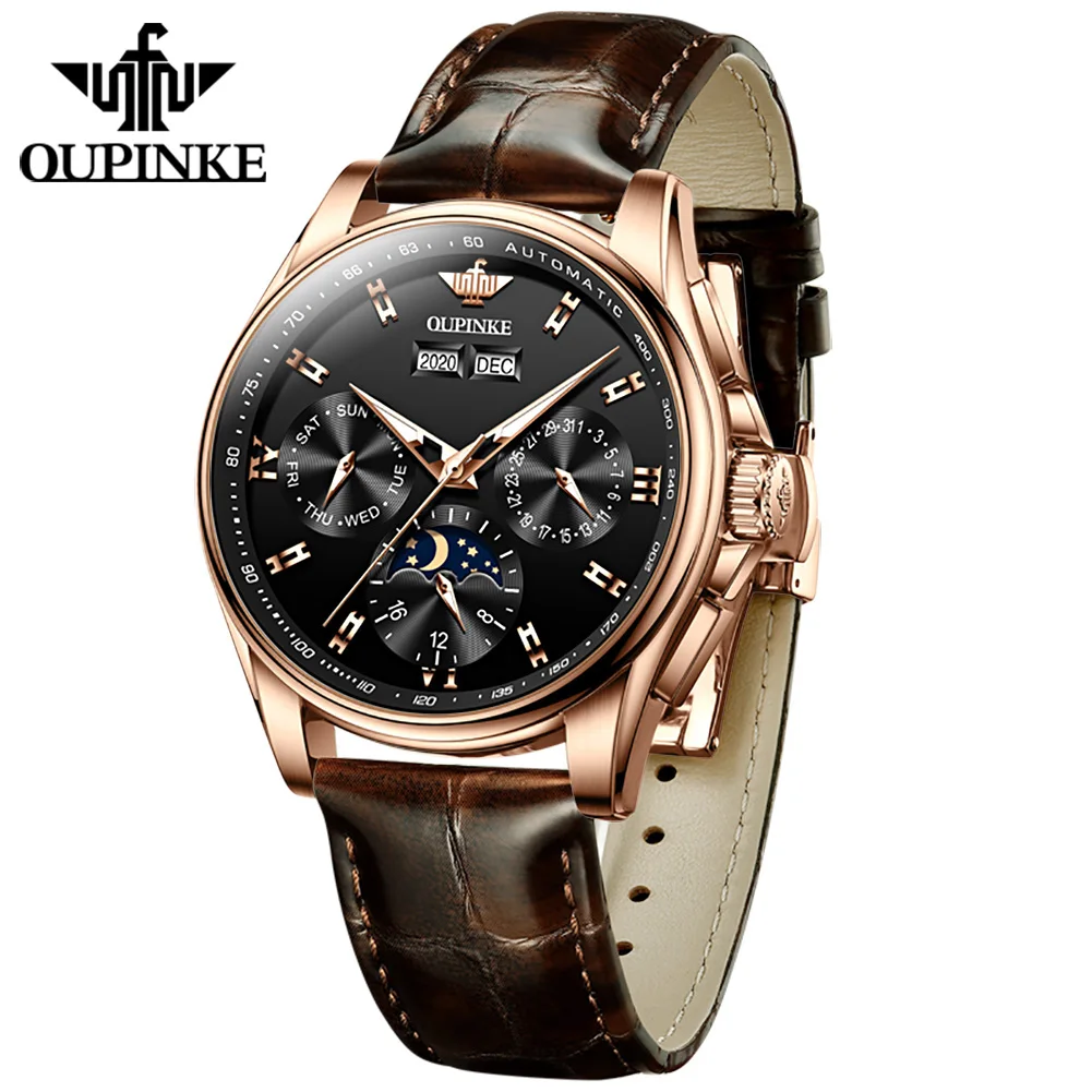 Oupinke 3189 Casual Watches Fashion Leather Luxury Watches For Men Mechanical Automatic Wristwatch
Oupinke 3189 Casual Watches Fashion Leather Luxury Watches For Men Mechanical Automatic Wristwatch