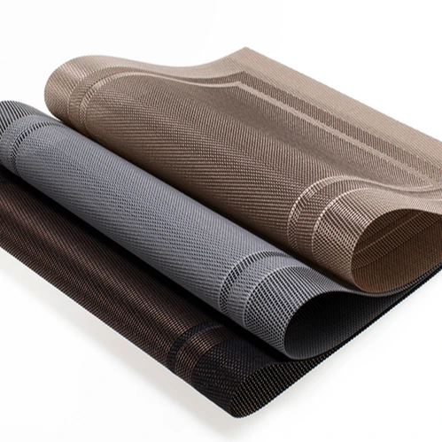 Waterproof Custom Vinyl Luxury Table Woven Placemats PVC Placemat, Black gold,champagne
Waterproof Custom Vinyl Luxury Table Woven Placemats PVC Placemat, Black gold,champagne