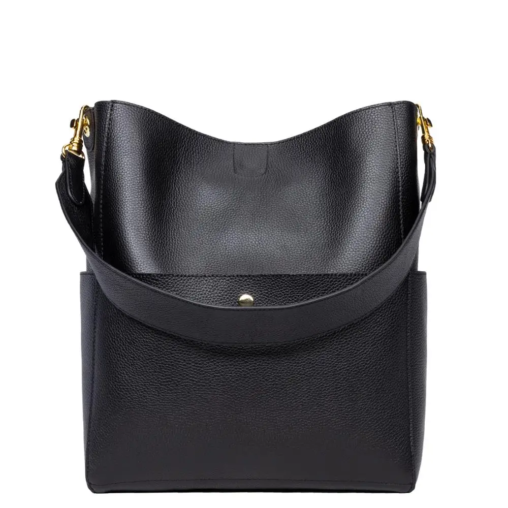 RFID Designer Top Layer Cow Leather Bucket Bag Genuine Soft Black Leather Large Tote Composite Bag Womens Handcrafted Handbags, Black /brown/pink/ customized
RFID Designer Top Layer Cow Leather Bucket Bag Genuine Soft Black Leather Large Tote Composite Bag Womens Handcrafted Handbags, Black /brown/pink/ customized