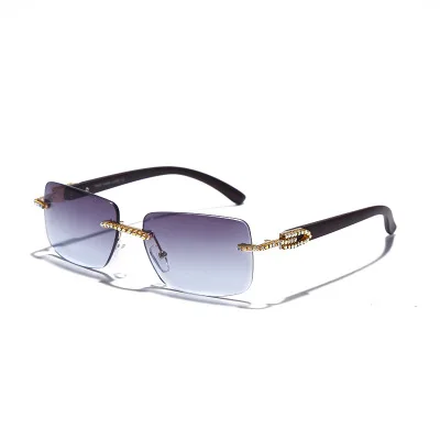 Good Quality Vintage Square Rimless Diamond Sunglasses Unisex 2021, As picture 
Good Quality Vintage Square Rimless Diamond Sunglasses Unisex 2021, As picture