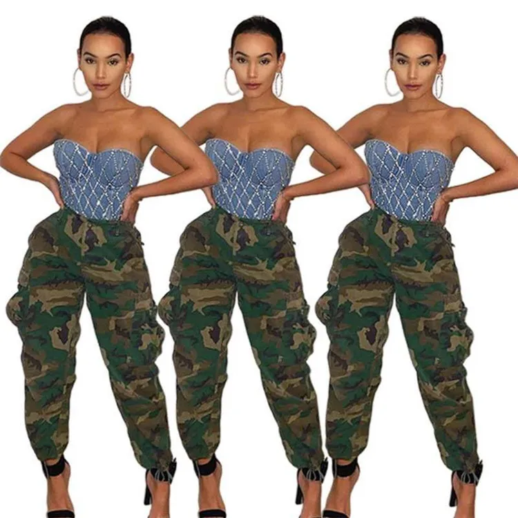 GIMILY Casual High waist Army Green Cargo Pants Plus Size Army Green With Side Pockets trousers Green Camouflage Pants For Women
GIMILY Casual High waist Army Green Cargo Pants Plus Size Army Green With Side Pockets trousers Green Camouflage Pants For Women