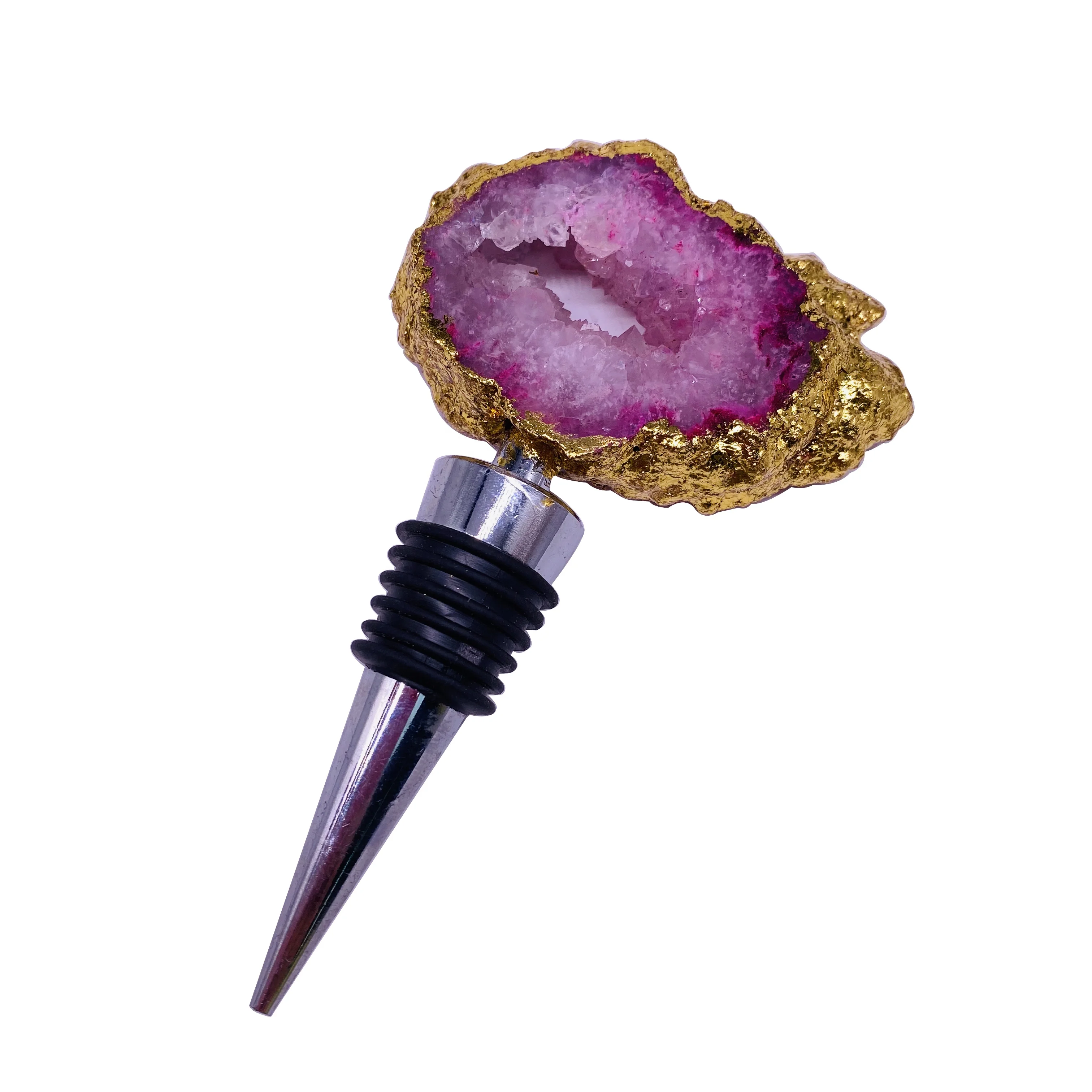 Wholesale Custom Natural Agate Slice Amethyst Cluster Smoky Rose Quartz Crystal Wine Bottle Stopper, Colorful
Wholesale Custom Natural Agate Slice Amethyst Cluster Smoky Rose Quartz Crystal Wine Bottle Stopper, Colorful