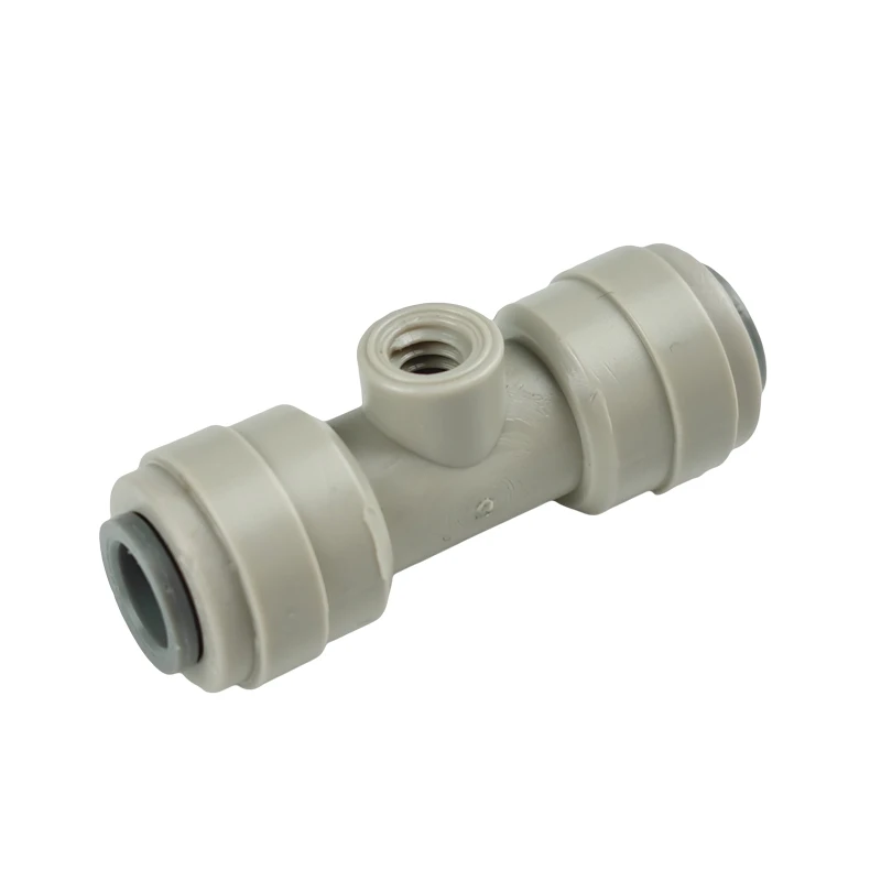 1/4'' Quick Pushing Snap Connectors With One Hole For 10/24'' Misting Brass Nozzles Multi-Color Tee Connectors, 5 colors available 
1/4'' Quick Pushing Snap Connectors With One Hole For 10/24'' Misting Brass Nozzles Multi-Color Tee Connectors, 5 colors available