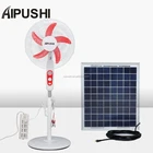 12v dc solar motor ceiling rechargeable stand fan with led light air cooling 16inch Brushless Electric Powered