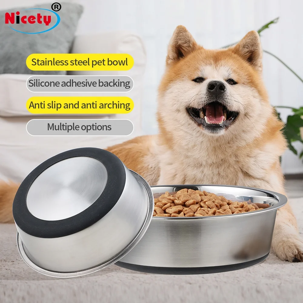 Stainless Steel Metal Non-slip Dog Bowls Rubber Bottom Design Ideal Food Water Bowls for Small Medium and Large Sized Dogs
Stainless Steel Metal Non-slip Dog Bowls Rubber Bottom Design Ideal Food Water Bowls for Small Medium and Large Sized Dogs
