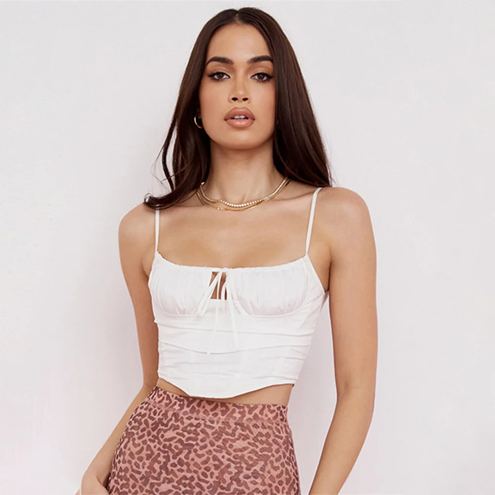 2022 Custom Logo Women Summer Vest Strap Lace Up Pleated Hollow Out Crop Tops Invisible Zipper Lady Slim Sexy Camis Tank Top
2022 Custom Logo Women Summer Vest Strap Lace Up Pleated Hollow Out Crop Tops Invisible Zipper Lady Slim Sexy Camis Tank Top