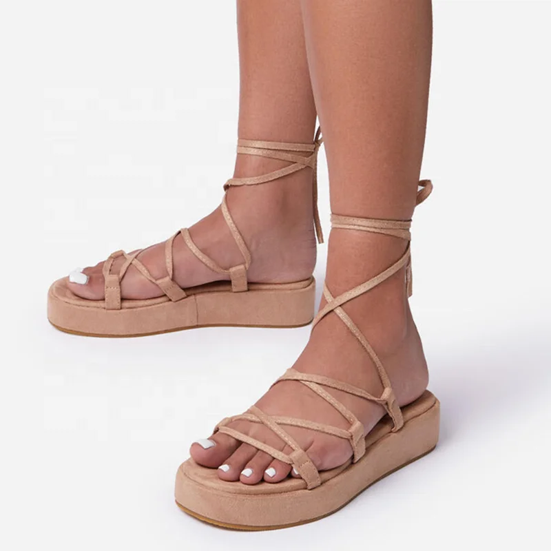 Flock Lace Up Sandals Shoes Summer Women Open Toe Flat Heel Fashion Sandal Flat Heel Cross Strap Big Size 43, Black apricot orange
Flock Lace Up Sandals Shoes Summer Women Open Toe Flat Heel Fashion Sandal Flat Heel Cross Strap Big Size 43, Black apricot orange