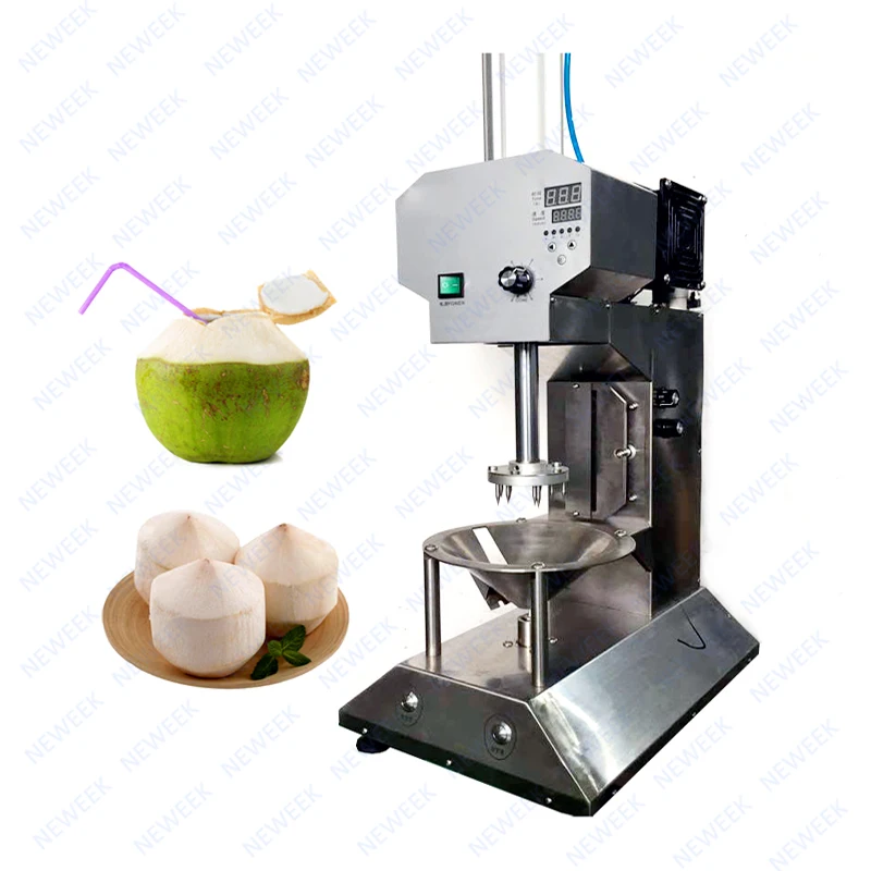 NEWEEK electric cutting to diamond shape young coconut trimming machine