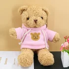 High Quality Kawaii Brown Baby Teddy Bear in Hoody Custom Soft Teddy Bear in Bulk