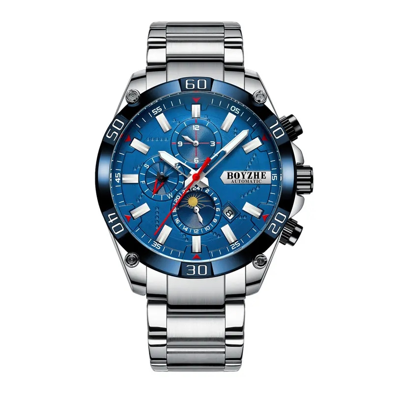BOYZHE 2020 Top Brand Men Watches custom logo Luxury reloj para de hombre relogio masculino automatic mechanical wrist watches, 5 colors
BOYZHE 2020 Top Brand Men Watches custom logo Luxury reloj para de hombre relogio masculino automatic mechanical wrist watches, 5 colors