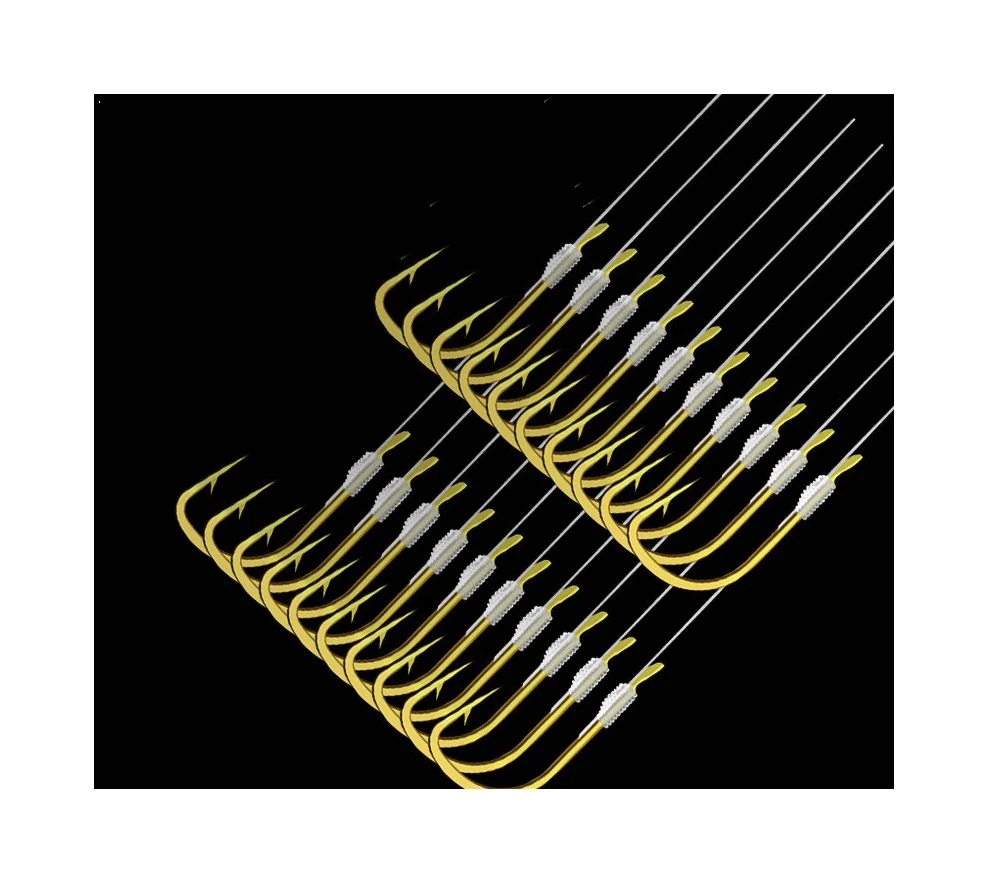 Super Quick Penetration 10 pairs Strong Barbed Shank Beak Bait Saltwater Small Fishing Hooks with Lines, Golden
Super Quick Penetration 10 pairs Strong Barbed Shank Beak Bait Saltwater Small Fishing Hooks with Lines, Golden