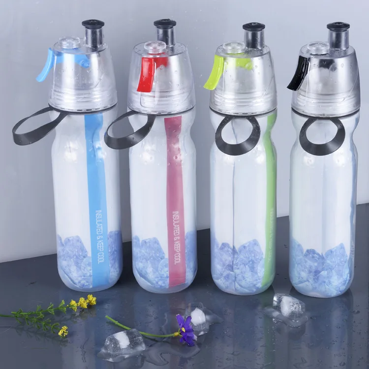New Design High Quality Outdoor Biking Sports Cool Down Double-layers Plastic Spray Water Bottles
New Design High Quality Outdoor Biking Sports Cool Down Double-layers Plastic Spray Water Bottles