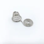 High Precision Metal Spiral Spring Steel Clip Button with tin-plating